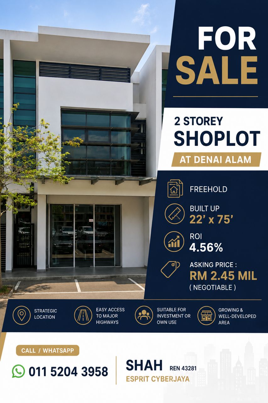2-Storey Shoplot @ Denai Alam โ photo 1